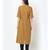 Mustard Pure Cotton A Line Kurta