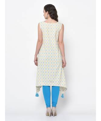 Women Solid A Line Asymmetric Kurta 3