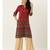 Maroon Viscose Rayon Flavido Women's Kurta