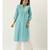Blue Cotton Flavido Women's Kurta