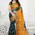 Dark Green Designer Bandhani saree with blouse