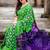Parrot Green Designer Bandhani saree with blouse