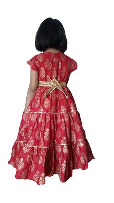 Red 100%, pure cotton Maxi,Dress Gown by Anitabalia_label.Purse free 2