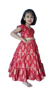 Red 100%, pure cotton Maxi,Dress Gown by Anitabalia_label.Purse free 3