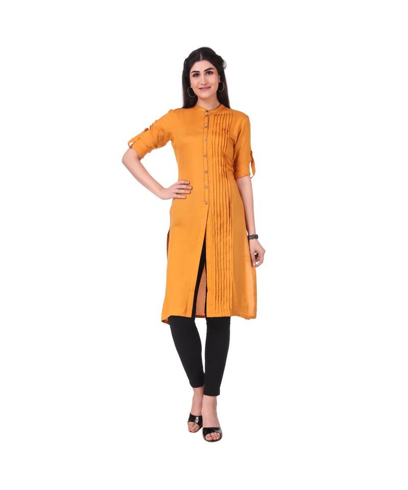 MUSTARD RAYON kurti