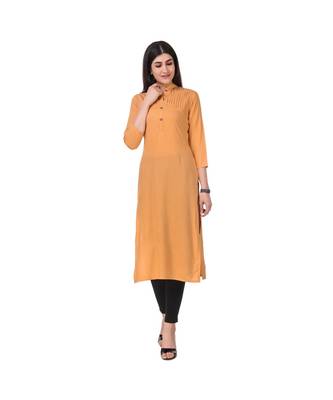 BEIGE RAYON kurti 1