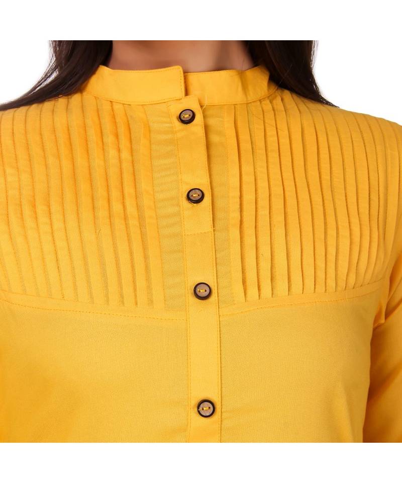 YELLOW RAYON kurti