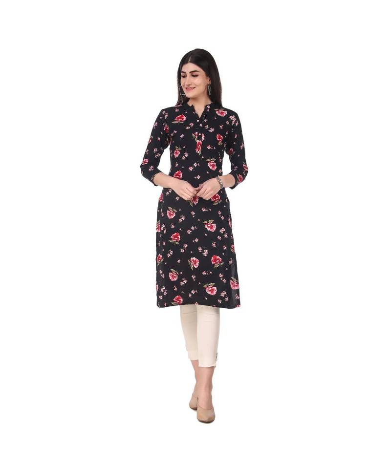 BLACK RAYON kurti