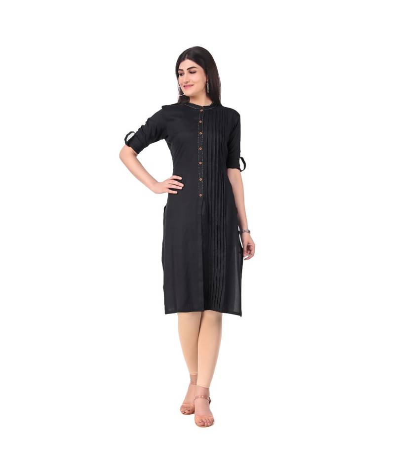 BLACK RAYON kurti
