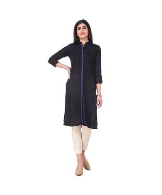 BLACK RAYON kurti 3