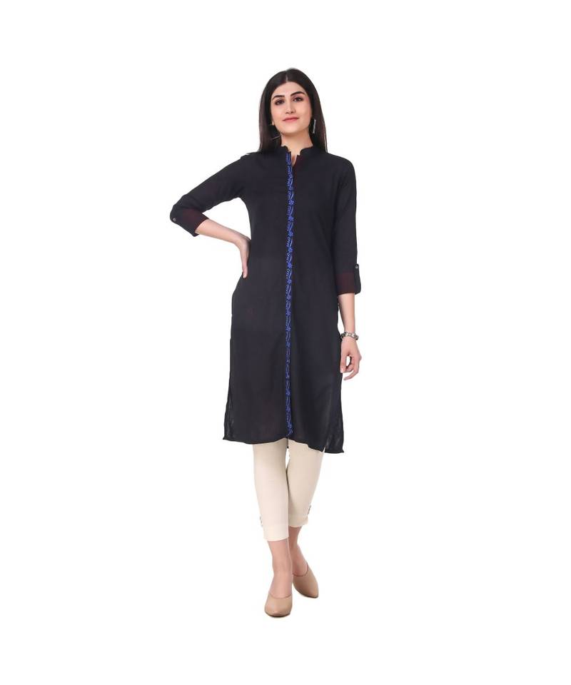 BLACK RAYON kurti