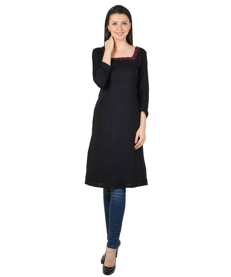 BLACK RAYON kurti