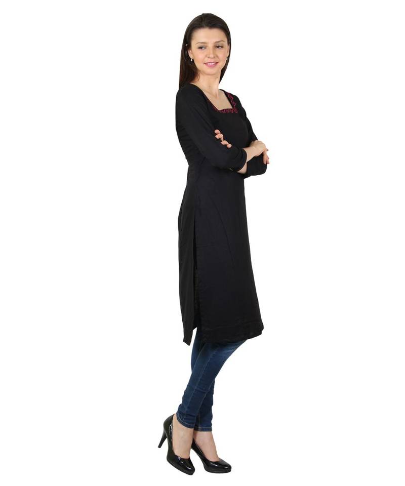 BLACK RAYON kurti