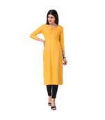 YELLOW RAYON kurti