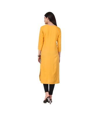 YELLOW RAYON kurti 2