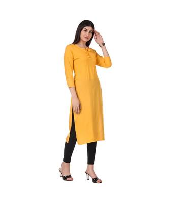 YELLOW RAYON kurti 5