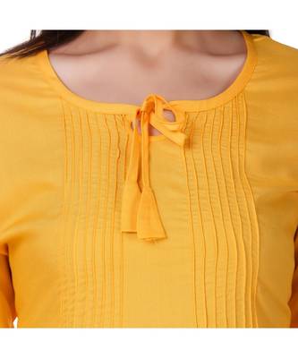 YELLOW RAYON kurti 6