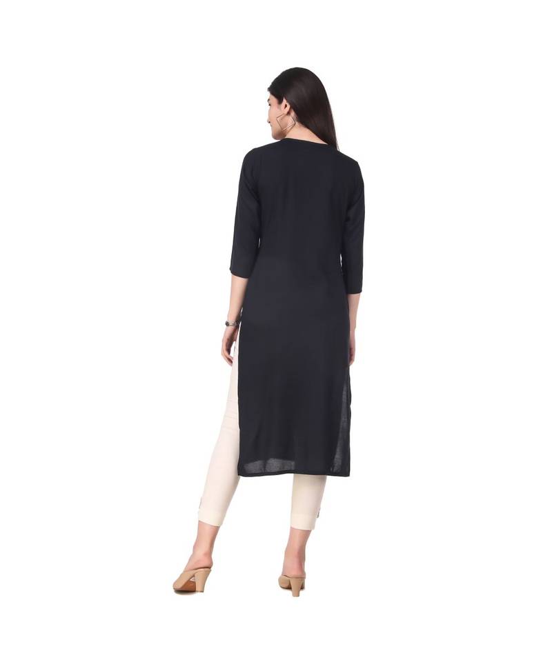 BLACK RAYON kurti