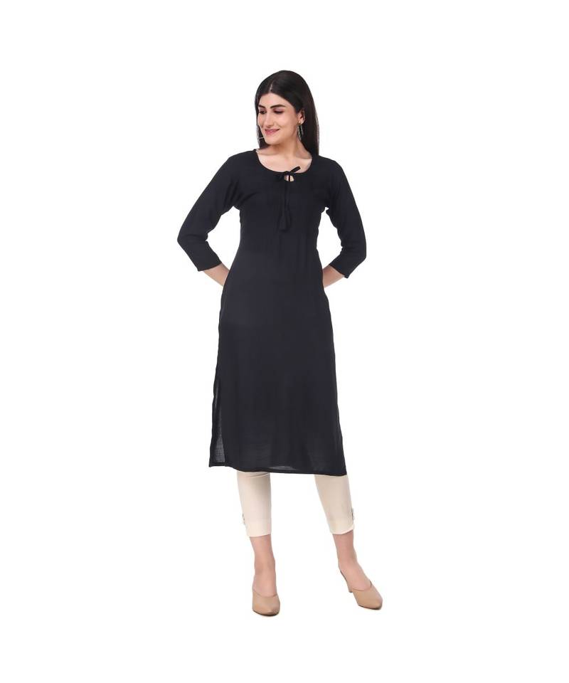 BLACK RAYON kurti