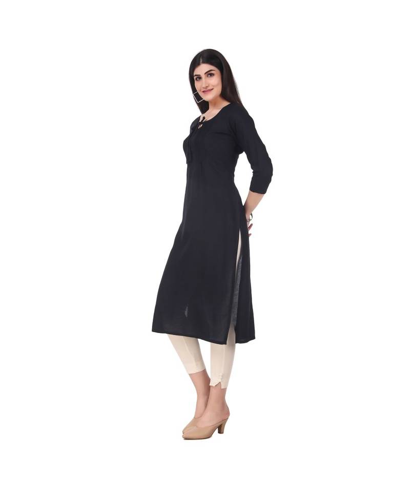 BLACK RAYON kurti