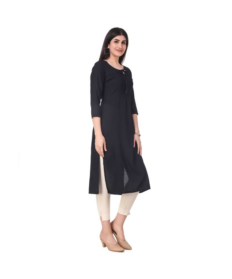 BLACK RAYON kurti