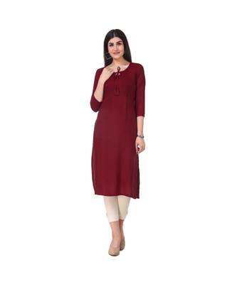 MAROON RAYON kurti 1