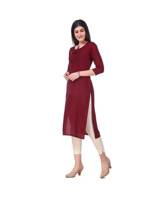 MAROON RAYON kurti 4