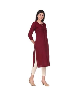 MAROON RAYON kurti 5