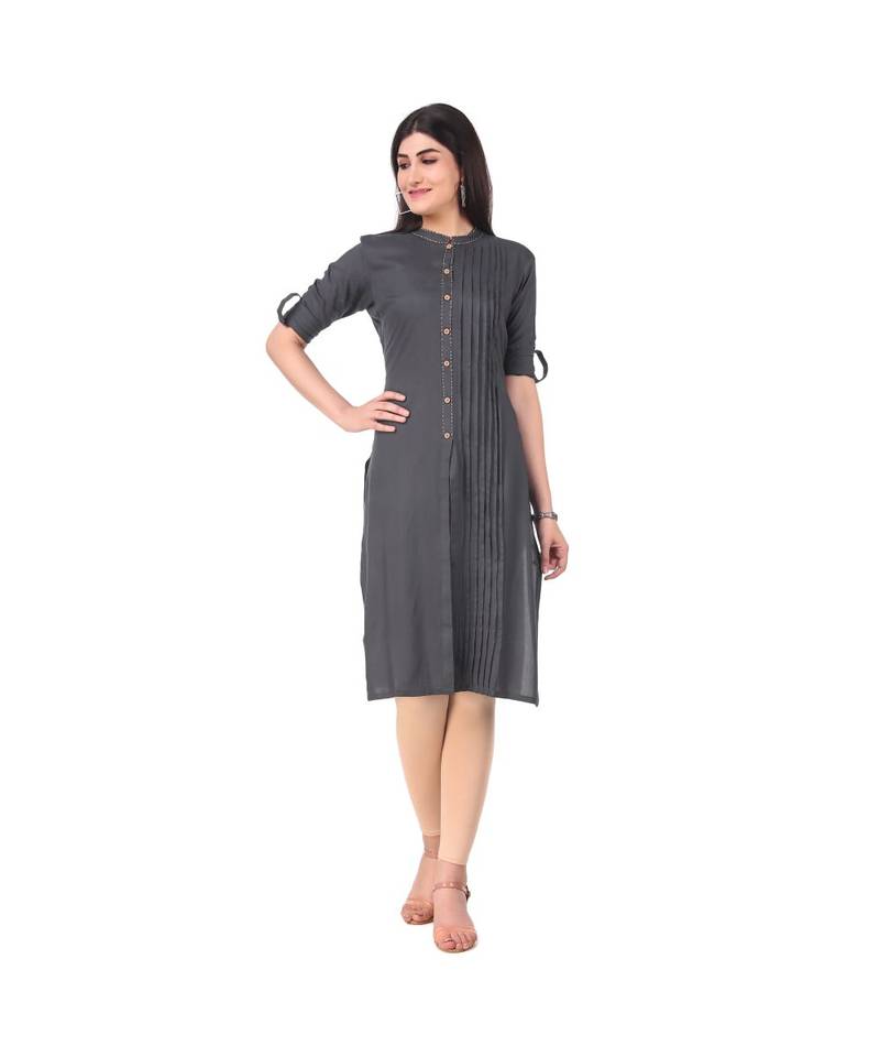 GREY RAYON kurti