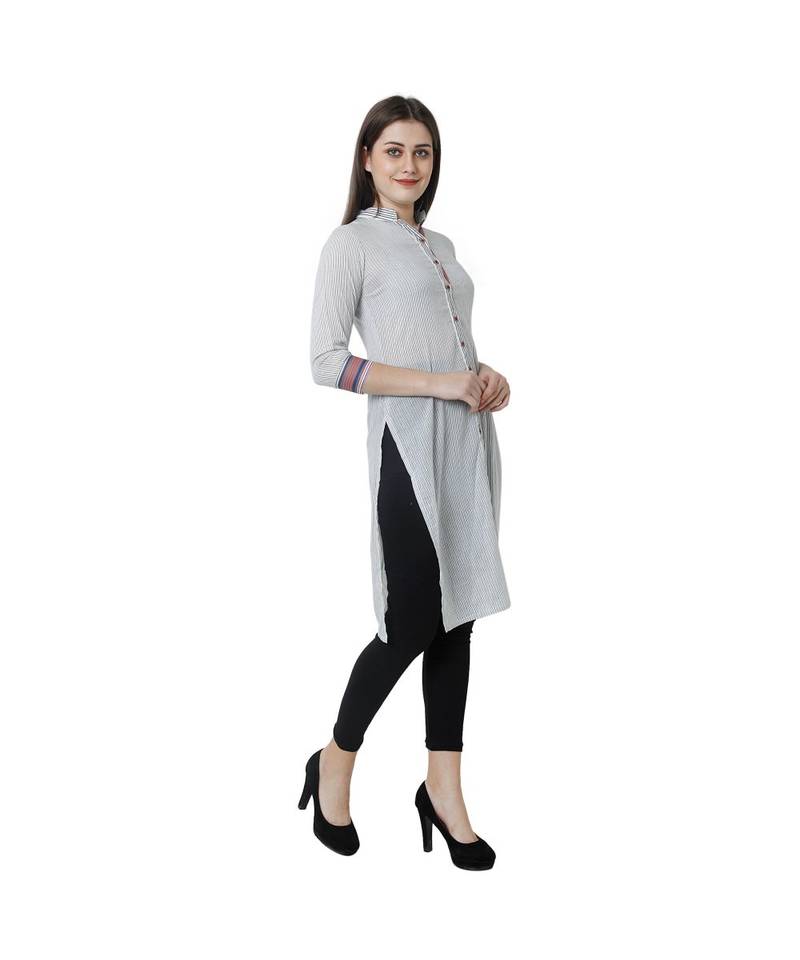 WHITE RAYON kurti