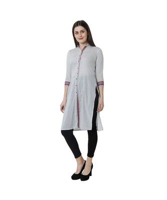 WHITE RAYON kurti 3