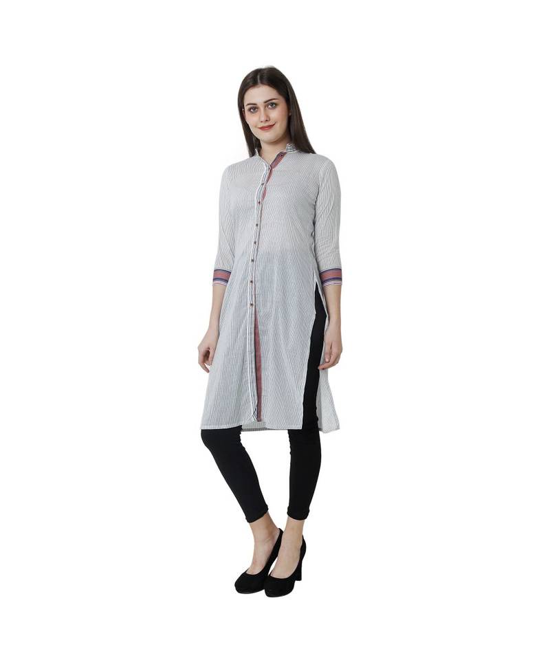 WHITE RAYON kurti