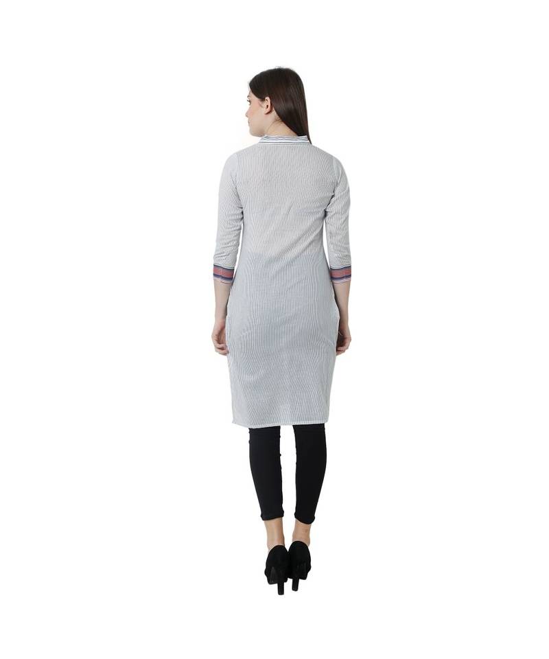 WHITE RAYON kurti