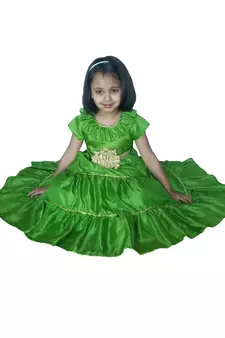 Green 100%, pure cotton Maxi,Dress Gown by Anitabalia_label.Purse free