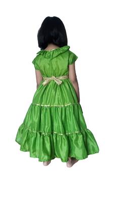 Green 100%, pure cotton Maxi,Dress Gown by Anitabalia_label.Purse free 3
