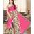 pink embroidered chiffon saree with blouse