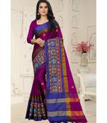 Pink embroidered cotton_silk saree with blouse