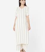 Off White color Printed Kurta Set