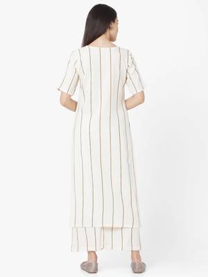 Off White color Printed Kurta Set 2