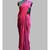 plain sati saree rani pink with contrast brocket blouse