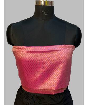 pixma zari tissue azure blue with contrast blouse 4