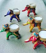 BK Creations Cloth Elephant T-Light Pack of 4