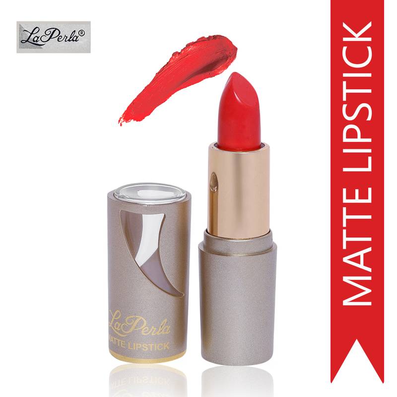 La Perla Creamy Matte Tangy Orange Lipstick-4.5 gm