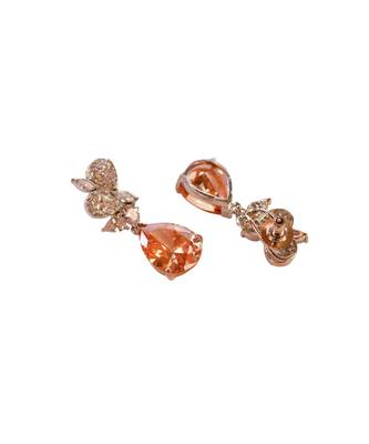 Alluring Champagne Colour Cocktail Earring 3