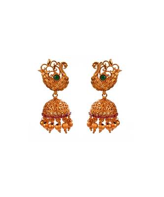 Gorgeous Golden Hasli Set adorned with Pink Kemp Stone 3