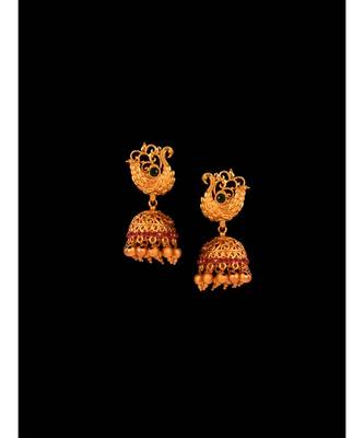 Gorgeous Golden Hasli Set adorned with Pink Kemp Stone 5