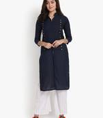 Women's Blue Rayon kurti