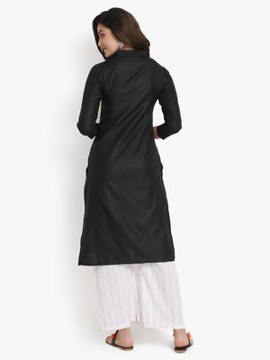 Women's Black Rayon kurti 2