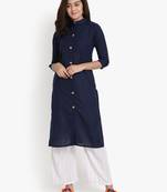 Women's Blue Rayon kurti