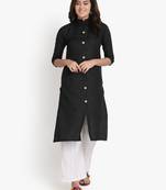 Women's Black Rayon kurti
